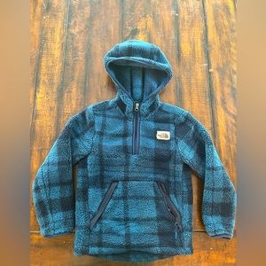 The North Face Kids Blue Plaid Hoodie